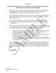 Attachment B Inventory of Personal Property for Overnight Visits - Sample - South Carolina, Page 2