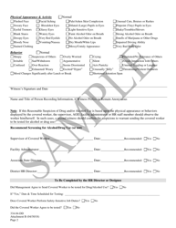 Attachment B Report of Suspected Alcohol/Drug Impairment Form - Sample - South Carolina, Page 2