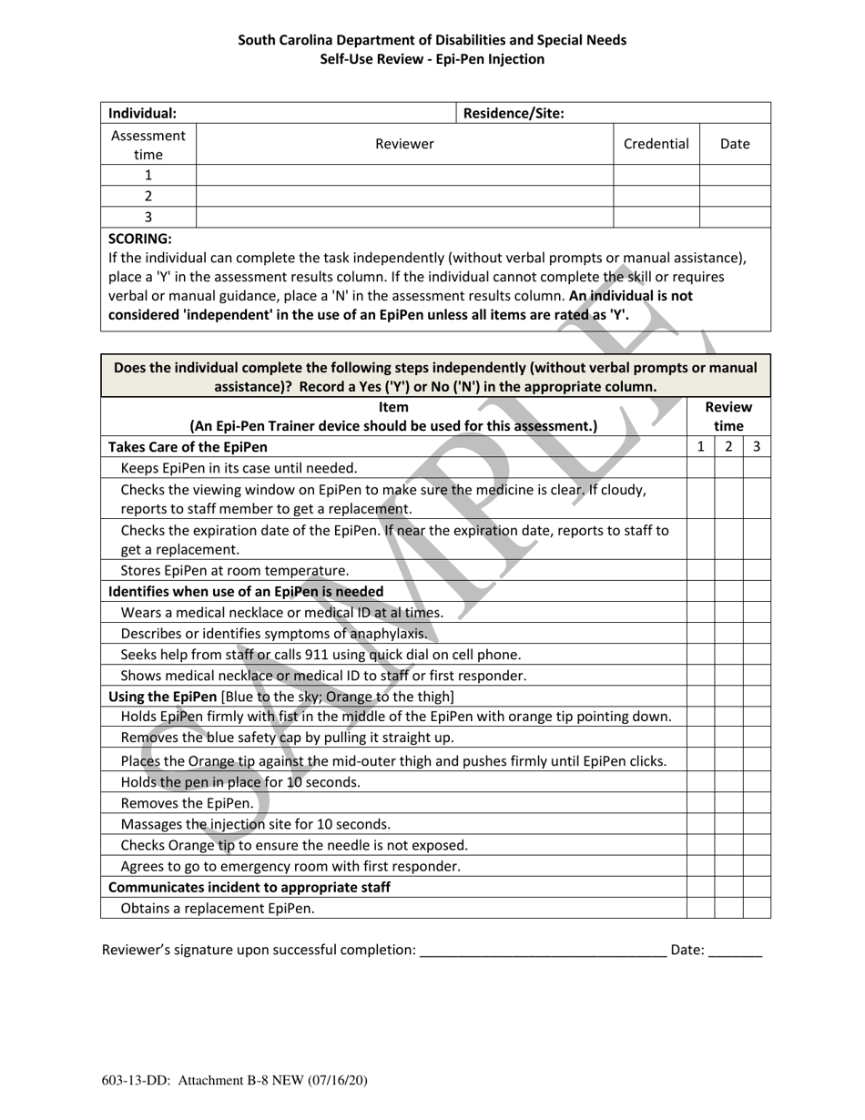 Attachment B-8 Download Printable PDF or Fill Online Self-use Review ...