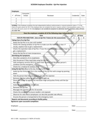 Document preview: Attachment C-5 Scddsn Employee Checklist - Epi-Pen Injection - Sample - South Carolina
