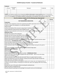 Document preview: Attachment C-10 Scddsn Employee Checklist - Transdermal Medication - Sample - South Carolina