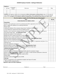 Document preview: Attachment C-12 Scddsn Employee Checklist - Sublingual Medication - Sample - South Carolina