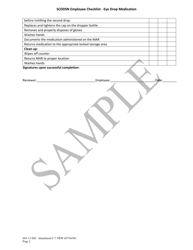 Attachment C-7 Scddsn Employee Checklist - Eye Drop Medication - Sample - South Carolina, Page 2