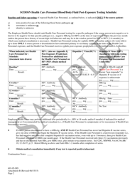 Attachment B Employee Blood/Body Fluid Exposure &amp; Testing Summary - Sample - South Carolina, Page 2