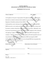 Document preview: Attachment A Permission to Evaluate - Sample - South Carolina