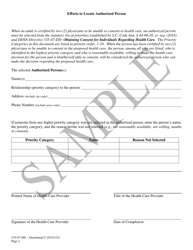 Attachment C Physician Certification/Efforts to Locate Person Form - Sample - South Carolina, Page 2