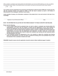 Form ABL-10 Notice of Application/Law Enforcement Protest - South Carolina, Page 2