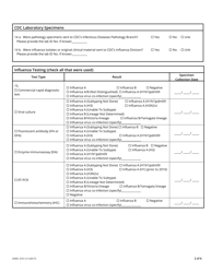DHEC Form 3151 Influenza-Associated Mortality Case Report Form - South Carolina, Page 2