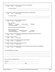 DHEC Form 0574 Utility Sustainability Assessment - South Carolina, Page 4
