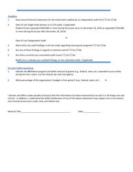 Subrecipient Questionnaire - South Dakota, Page 3