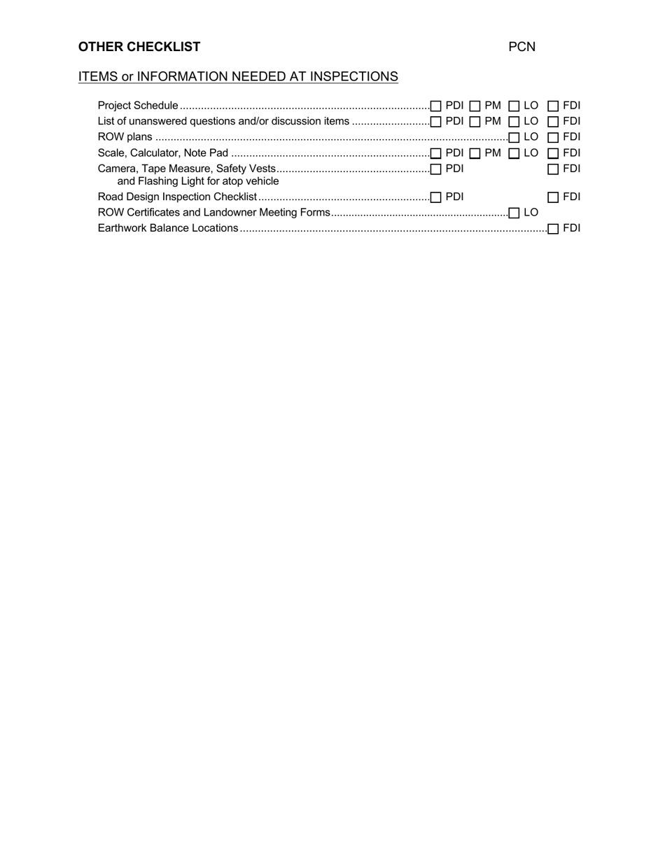 Grading Projects Checklist - South Dakota, Page 5