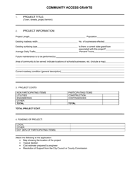 Application for Industrial Park, Agri Business Access, or Community Access Grant Funds - South Dakota, Page 3