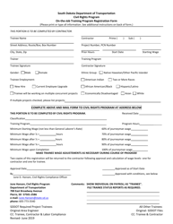 &quot;On-The-Job Training Program Registration Form&quot; - South Dakota
