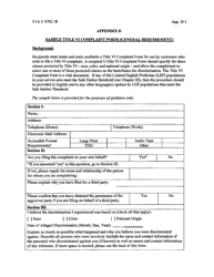 Document preview: Appendix D Sample Title VI Complaint Form - South Dakota
