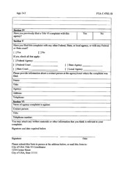 Appendix D Sample Title VI Complaint Form - South Dakota, Page 2