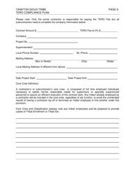 Yankton Sioux Tribe Tribal Employment Rights Office Compliance Plan - South Dakota, Page 6