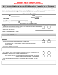 Document preview: Appendix G Lpa - Commercially Useful Function (Cuf)/Compliance Evaluation Form - Contractor - Ohio