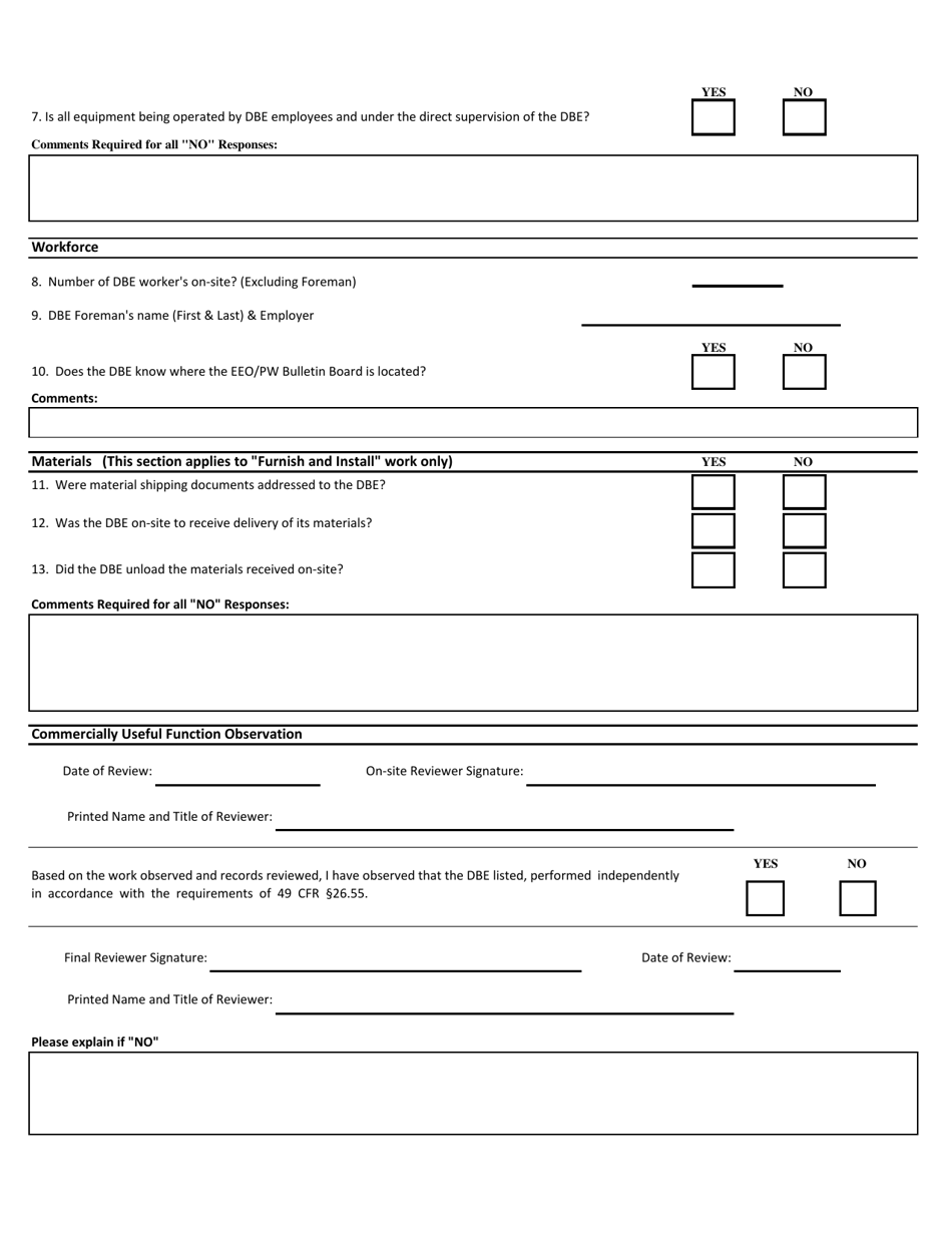 Appendix G Lpa - Commercially Useful Function (Cuf) / Compliance Evaluation Form - Contractor - Ohio, Page 2