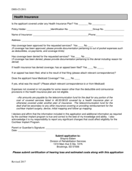 Form DHS-CI-2011 Cochlear Implant Application Form - South Dakota, Page 2