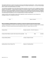 SD Form 0272 Non-resident Application - South Dakota, Page 4