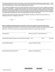 SD Form 1279 Application for License Home Inspector - South Dakota, Page 4