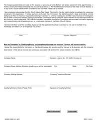 SD Form 0281 Application for License Residential Rental Agent - South Dakota, Page 4