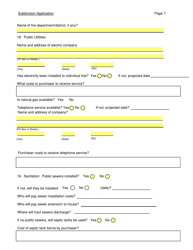 SD Form 0284 Subdivision Application - South Dakota, Page 7