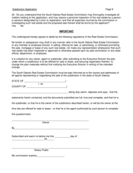 SD Form 0284 Subdivision Application - South Dakota, Page 9