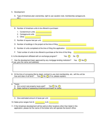 SD Form 0286 Timeshare Application - South Dakota, Page 3