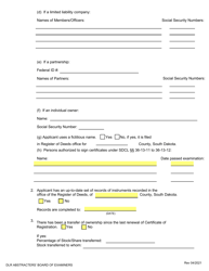 SD Form 1504 Application for Renewal of Abstract Plant Certificate of Registration With Bond - South Dakota, Page 2