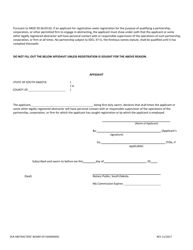 Application for Title Plant Certificate of Registration - South Dakota, Page 4