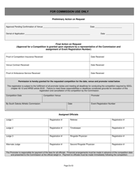 SD Form 2378 Competition Registration Application - South Dakota, Page 3