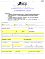 Document preview: SD Form 2378 Competition Registration Application - South Dakota