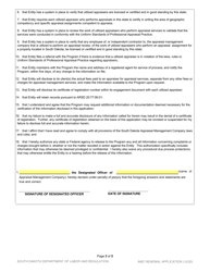 SD Form 2240 Appraisal Management Company Renewal Application - South Dakota, Page 3