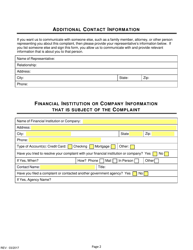 SD Form 1949 Consumer Complaint Form - South Dakota, Page 2