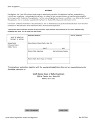 SD Form 2429 License Application - South Dakota, Page 5