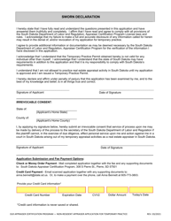 Non-resident Appraiser Application for Temporary Practice - South Dakota, Page 3