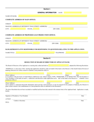 SD Form 0061 Application to Establish a Loan Production Office - South Dakota, Page 2