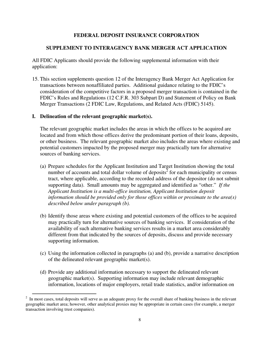 SD Form 1987 Interagency Bank Merger Act Application - South Dakota, Page 11