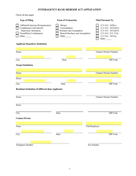 SD Form 1987 Interagency Bank Merger Act Application - South Dakota, Page 4