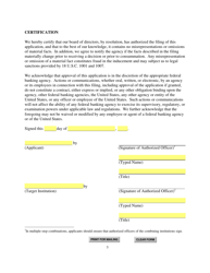 SD Form 1987 Interagency Bank Merger Act Application - South Dakota, Page 8