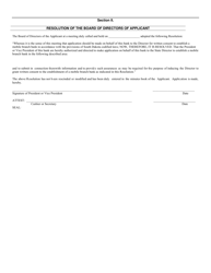 SD Form 1926 Application to Establish a Mobile Branch Bank - South Dakota, Page 3