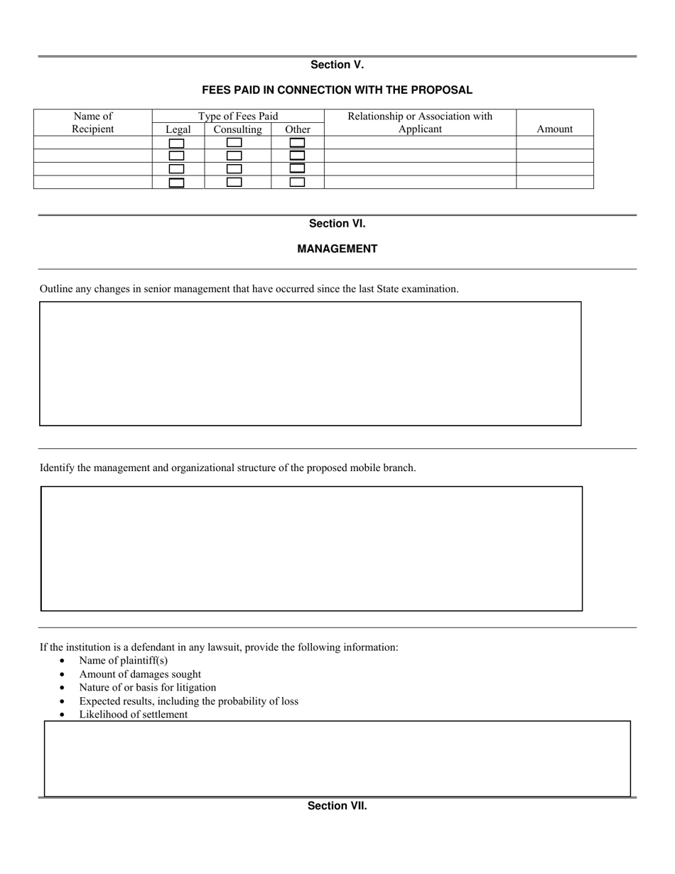 SD Form 1926 Application to Establish a Mobile Branch Bank - South Dakota, Page 5