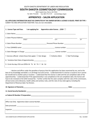Apprenticeship Application - South Dakota, Page 3