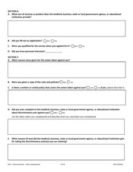 SD Form 2162 Charging Party Intake Form for Non-employment - South Dakota, Page 3