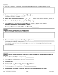 SD Form 2014 Charging Party Intake Form for Employment Discrimination - South Dakota, Page 3