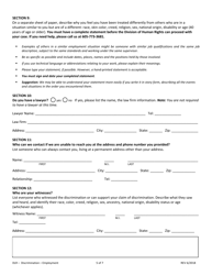 SD Form 2014 Charging Party Intake Form for Employment Discrimination - South Dakota, Page 5