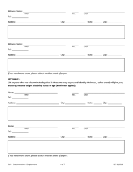 SD Form 2014 Charging Party Intake Form for Employment Discrimination - South Dakota, Page 6