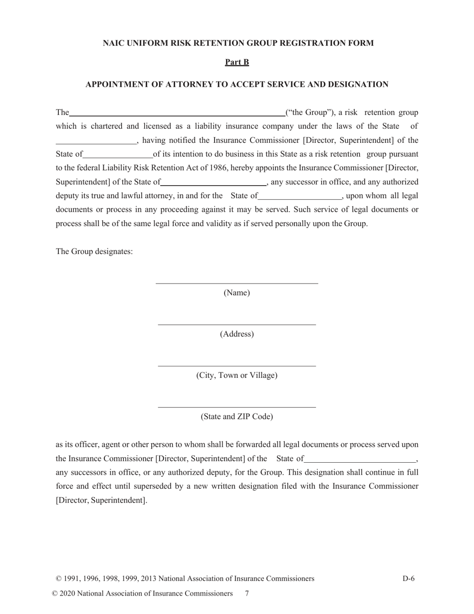 Risk Retention Group (Rrg) Registration Packet to Do the Business of Insurance - South Dakota, Page 10