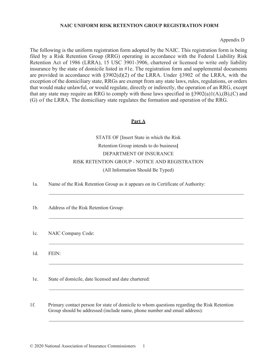 Risk Retention Group (Rrg) Registration Packet to Do the Business of Insurance - South Dakota, Page 4